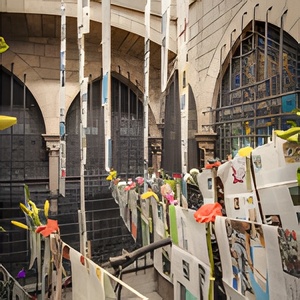 Instalación floral Girona Temps de Flors diseño efímero